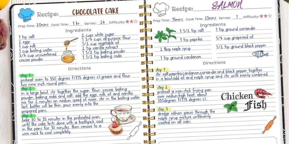 Recipe Journal or Planner Product Uses