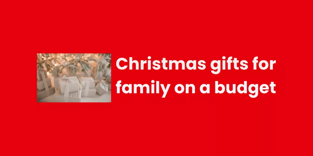 Christmas gifts for family on a budget